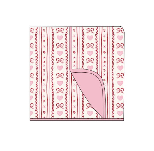 Girl Valentines Bamboo Blanket